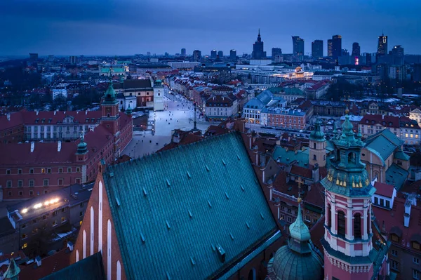 ポーランドのワルシャワ 市街地の空中風景 — ストック写真