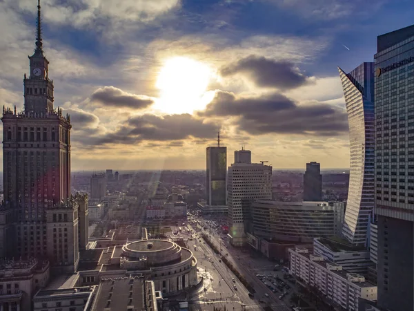 Warsaw Poland Aerial View City — Stock Photo, Image