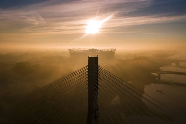 Varsavia Polonia Veduta Aerea Della Città — Foto Stock