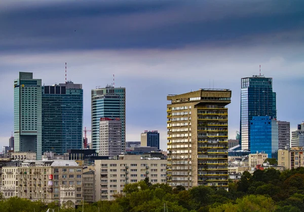 Warsaw Poland Aerial View City — Stock Photo, Image
