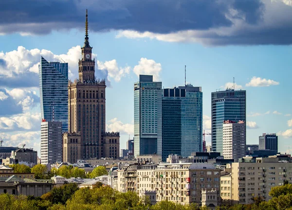 Varsóvia Polónia Vista Aérea Cidade — Fotografia de Stock