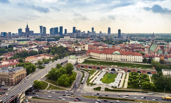 Warschau Polen Luftaufnahme Der Stadt — Stockfoto
