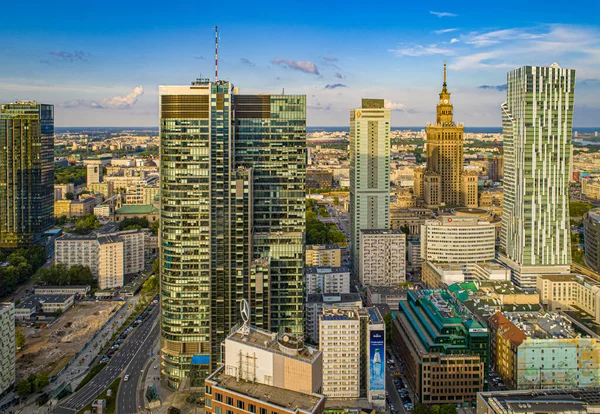 Varsóvia Polónia Vista Aérea Cidade — Fotografia de Stock