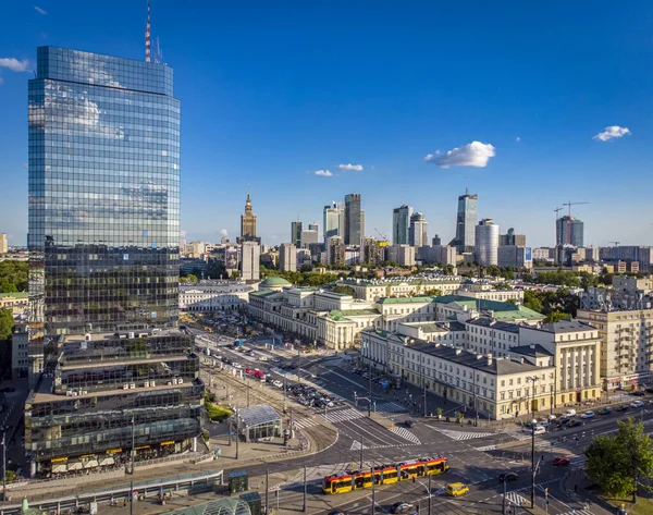 Varsovia Polonia Vista Aérea Ciudad — Foto de Stock