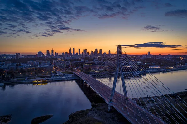 Varsavia Polonia Veduta Aerea Della Città — Foto Stock