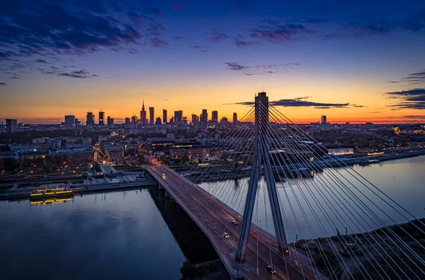 Varsavia Polonia Veduta Aerea Della Città — Foto Stock