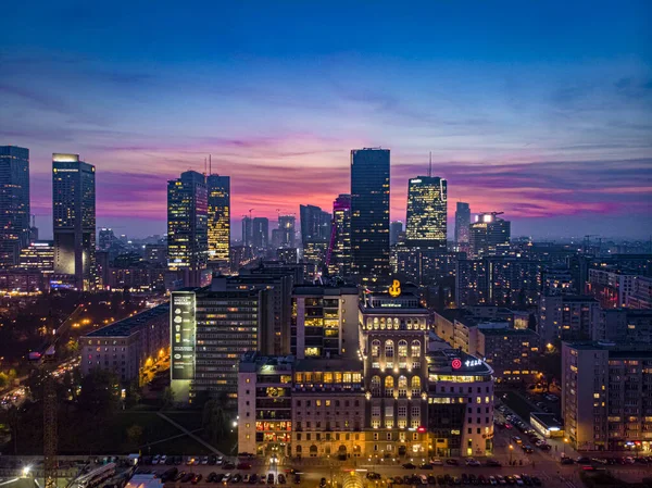 Warschau Polen Luchtfoto Van Stad — Stockfoto