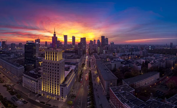 Varsavia Polonia Veduta Aerea Della Città — Foto Stock