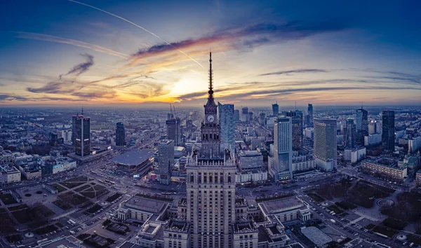 Warsaw Poland Aerial View City — Stock Photo, Image