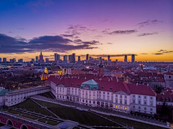 Varsovia Polonia Vista Aérea Ciudad — Foto de Stock