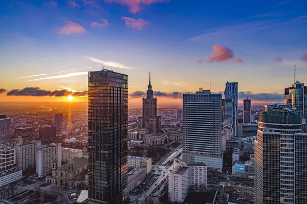 Warsaw Poland Aerial View City — Stock Photo, Image