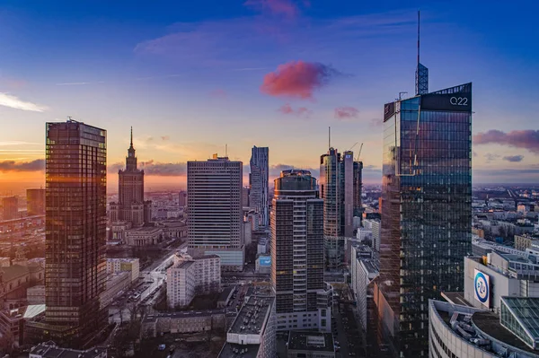 Warsaw Poland Aerial View City — Stock Photo, Image