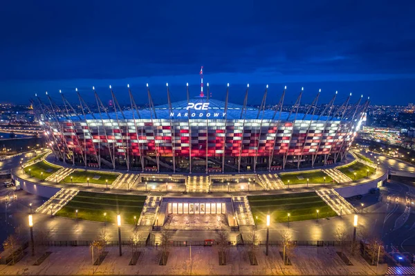 Варшава Польша Вид Воздуха Национальный Стадион Гэп — стоковое фото
