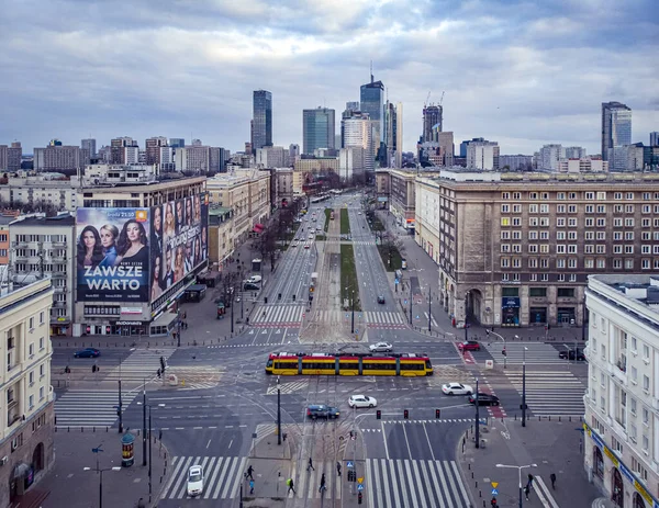 Warszawa Polen Luftfoto Byen - Stock-foto
