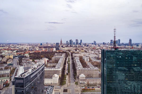 Warsaw Poland Aerial View City — Stock Photo, Image