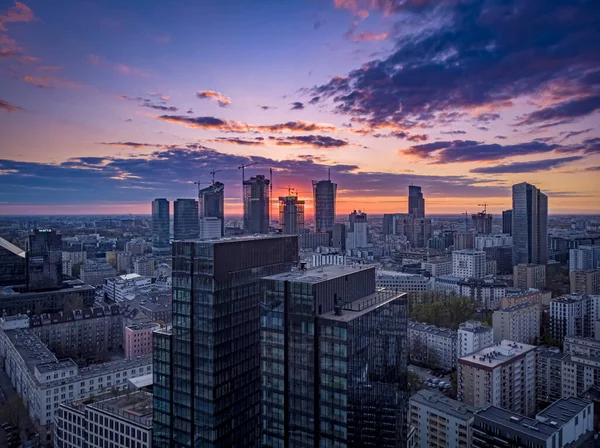 Varsovia Polonia Vista Aérea Ciudad —  Fotos de Stock