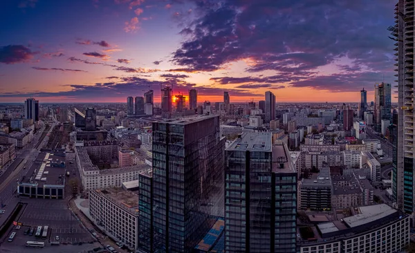 Varsovia Polonia Vista Aérea Ciudad —  Fotos de Stock