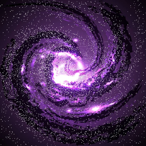 Foto van melkwegstelsels, nevels, kosmos en effect tunnel spiraal gal — Stockvector