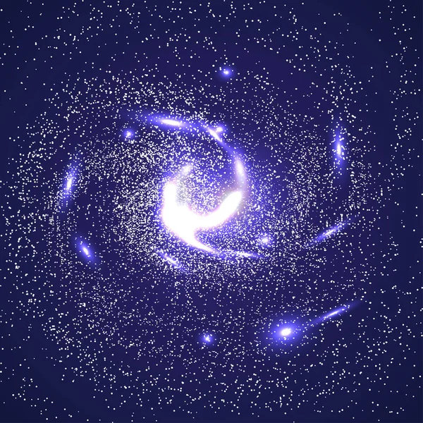 Obrázek z galaxií, mlhovin, kosmu a efekt tunelu spirála gal — Stockový vektor