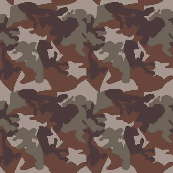 Camouflage patroon achtergrond naadloze kledingprint, repeatabl — Stockvector
