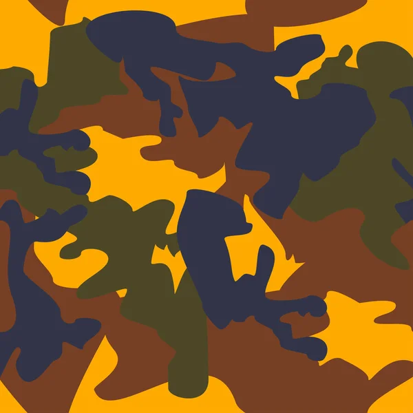 Fond motif camouflage imprimé de vêtements sans couture, répétable — Image vectorielle