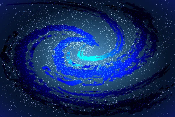 銀河、星雲、宇宙と効果トンネル スパイラル ギャルの画像 — ストックベクタ