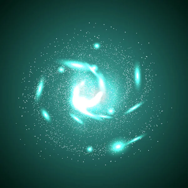 銀河、星雲、宇宙と効果トンネル スパイラル ギャルの画像 — ストックベクタ