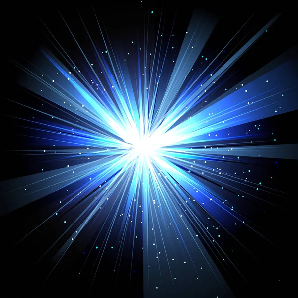 Sp tünel ışınları mavi beyaz izole uzayda yıldız ve etkisi