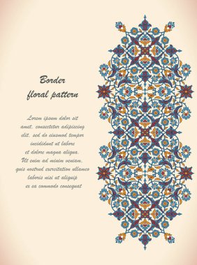 Arabesk vintage süslü sınır zarif çiçek dekorasyon yazdırma 