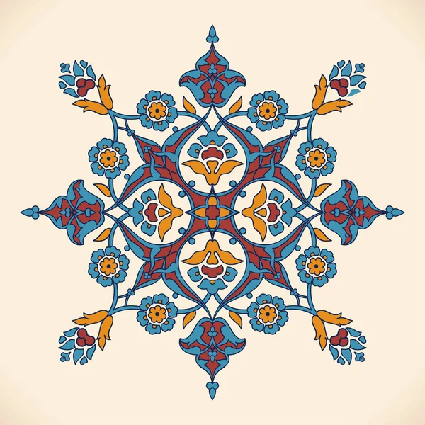 Arabesque vintage elegante impresión floral de decoración para el diseño — Vector de stock