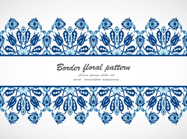 Arabesk dantel damasko sorunsuz sınır çiçek dekorasyon yazdırmak fo