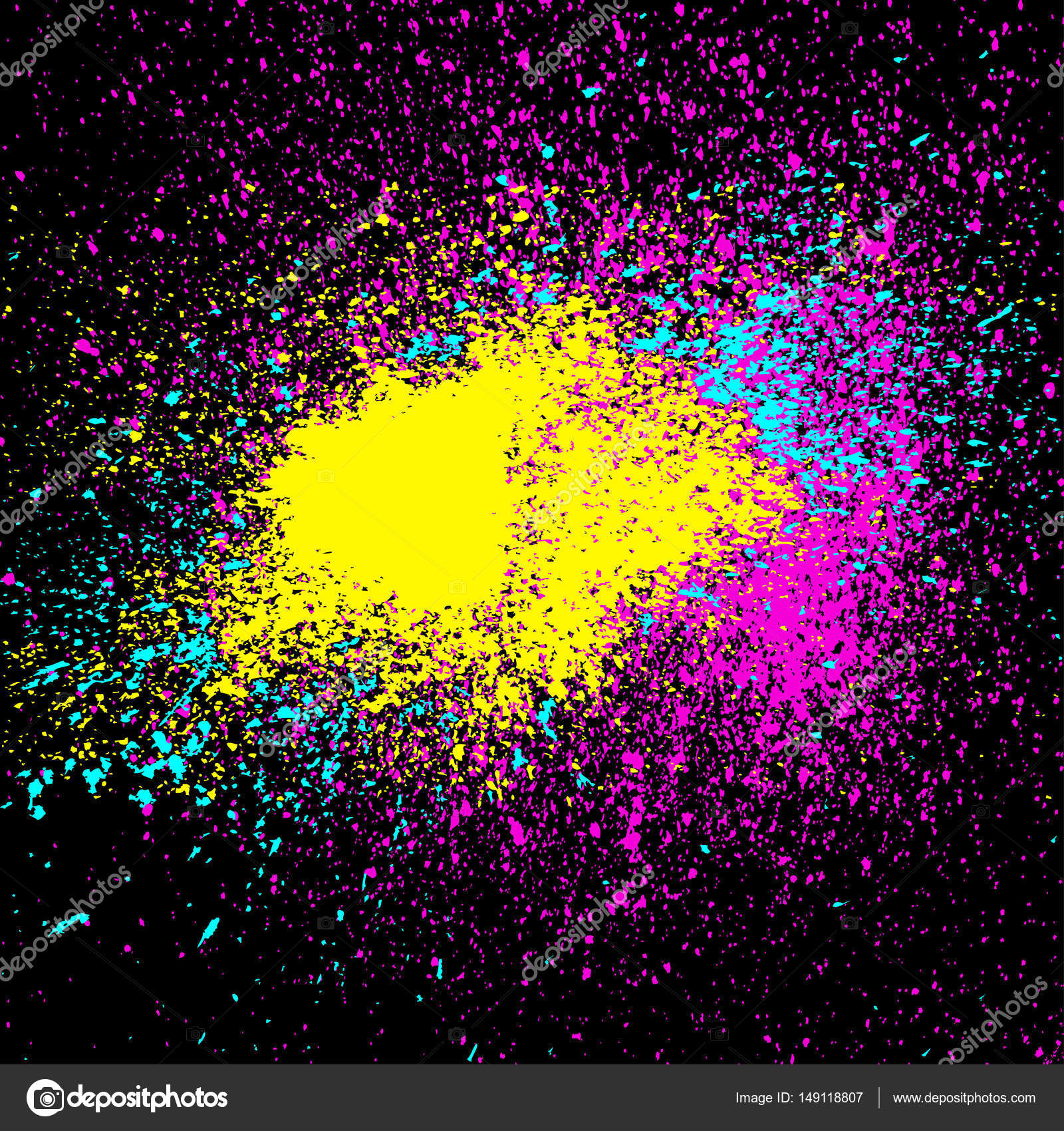 Neon Colorful Paint Splatter