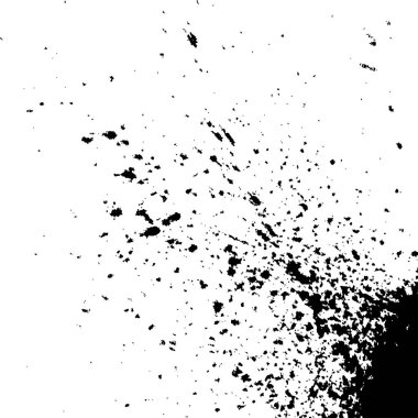 black explosion paint splatter. Small drops, spots isolated on w clipart