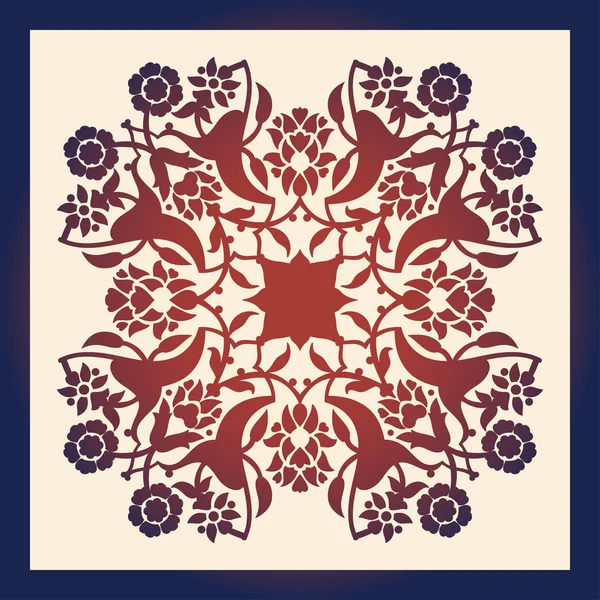 Láser corte floral arabesco ornamento patrón vector. Corte de plantilla — Vector de stock