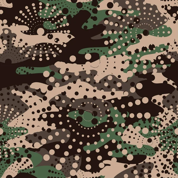 Camouflage et demi-teinte motif fond sans couture, masque clothi — Image vectorielle