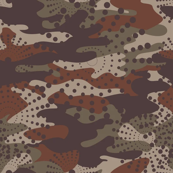 Camouflage und Halbton-Muster Hintergrund nahtlos, Maske Kleidung — Stockvektor