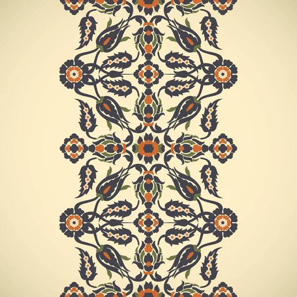 Арабеска винтажные бесшовные границы элегантный цветочный декор печати — стоковый вектор