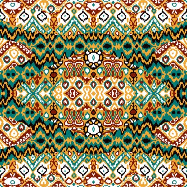 Etnik bohem Arabesk desen. Zikzak geometrik retro abstra