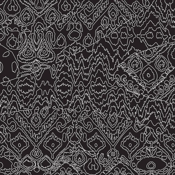 Patrón étnico bohemio arabesco. Zigzag geométrico retro abstra — Vector de stock