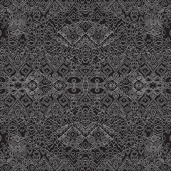 エスニック ボヘミアン アラベスク パターン。幾何学的なレトロな abstra をジグザグします。 — ストックベクタ