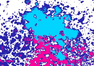 Sanatsal renkli akrilik boya sıçramak, blob üzerinde beyaz backgrou