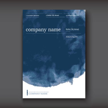 Mavi suluboya patlama şekli sanatsal tasarım kapakları. Dekorasyo