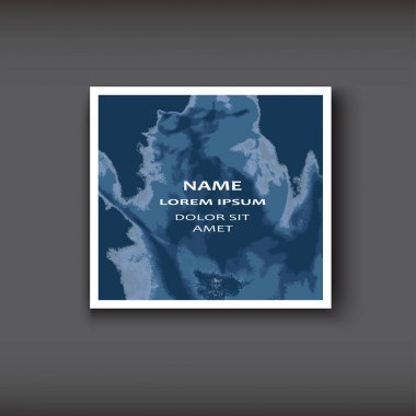 Mavi suluboya patlama şekli sanatsal tasarım kapakları. Dekorasyo