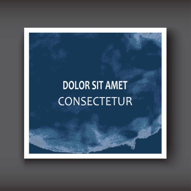 Mavi suluboya patlama şekli sanatsal tasarım kapakları. Dekorasyo