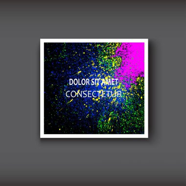 Neon suluboya patlama şekli sanatsal tasarım kapakları. Dekorasyo