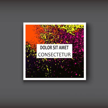 Neon suluboya patlama şekli sanatsal tasarım kapakları. Dekorasyo