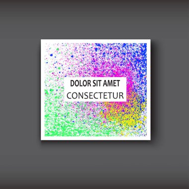 Neon suluboya patlama şekli sanatsal tasarım kapakları. Dekorasyo