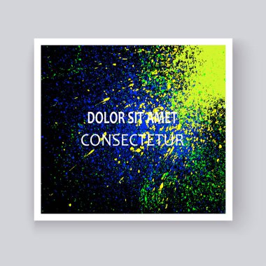 Neon renkli patlama boya sıçramak sanatsal tasarım kapakları. D