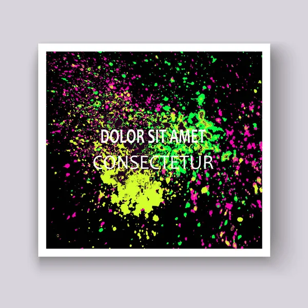 Neon renkli patlama boya sıçramak sanatsal tasarım kapakları. D