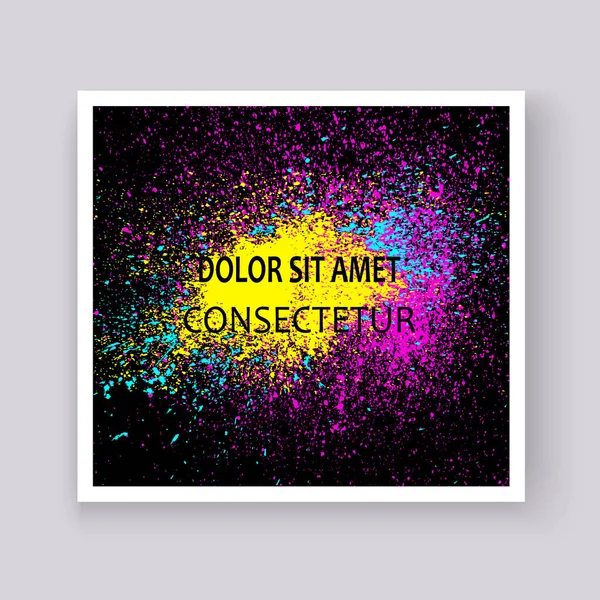 Neon renkli patlama boya sıçramak sanatsal tasarım kapakları. D